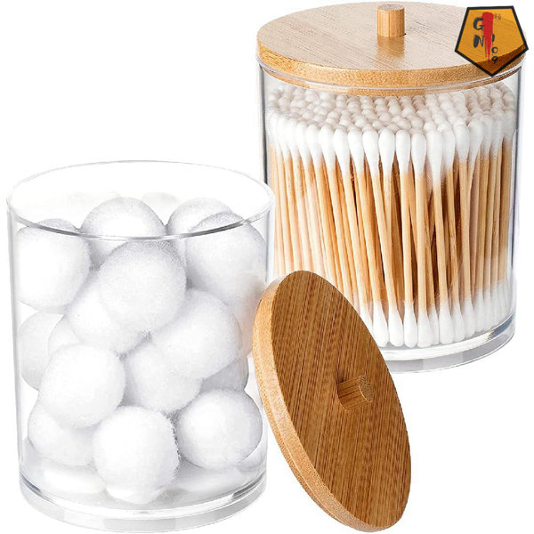 Rebrilliant Langlais Acrylic 2 Piece Bathroom Storage Jar Set Wayfair